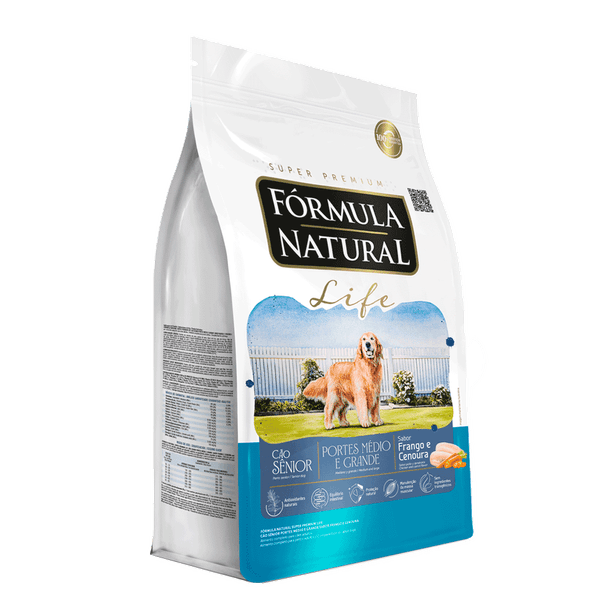 Ração Fórmula Natural Life Cães Sênior Raças Médio e Grande 15 kg