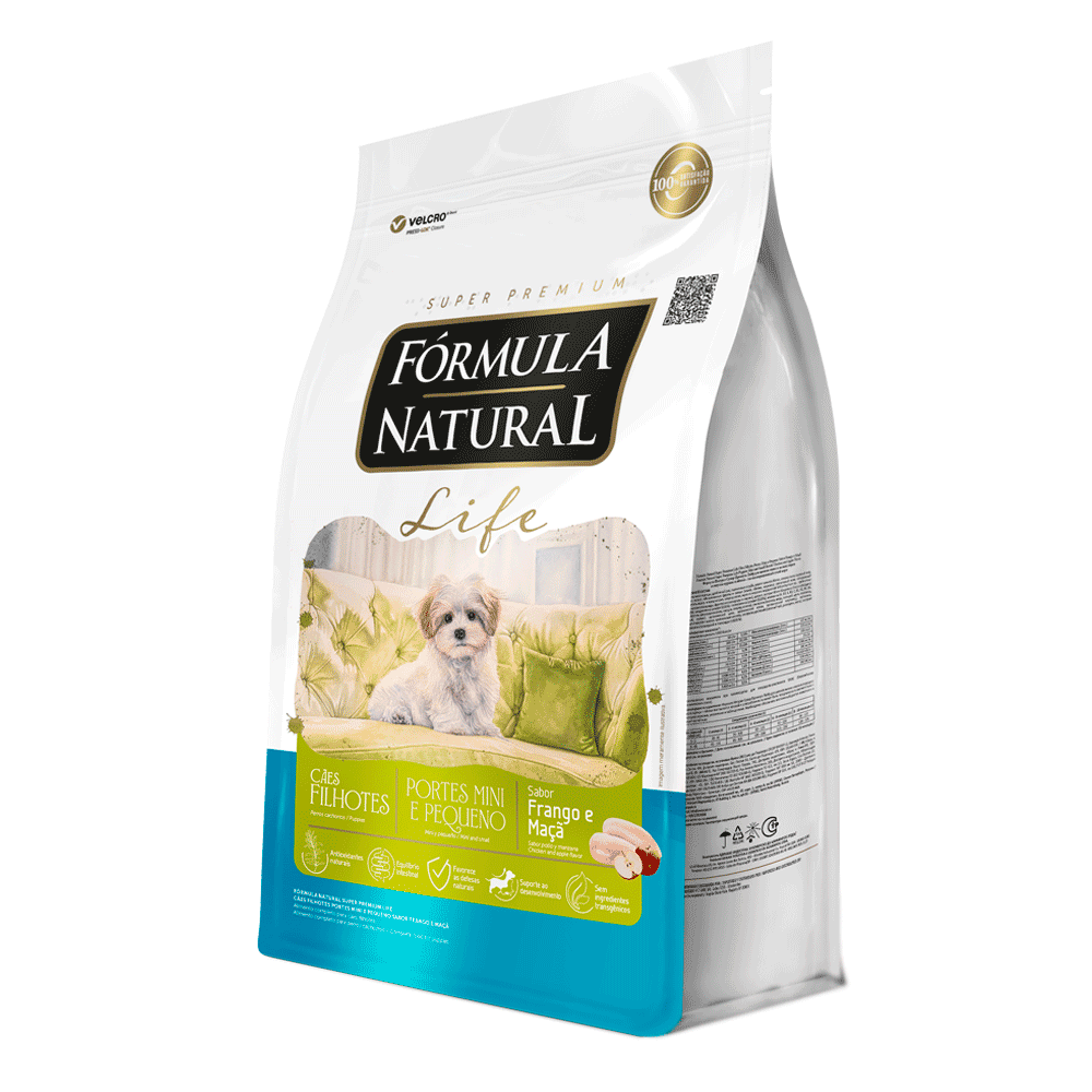 Ração Fórmula Natural Life Super Premium para Cães Filhotes Minis e Pequenos