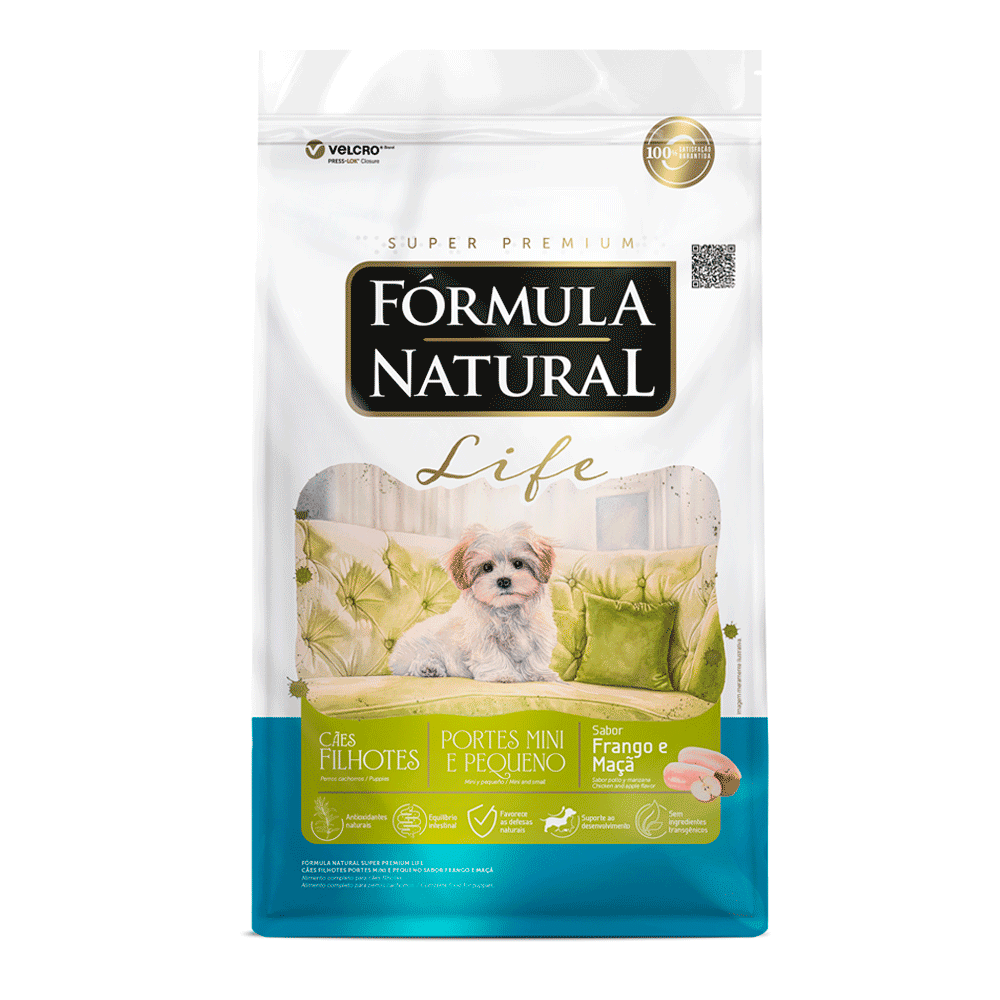 Ração Fórmula Natural Life Super Premium para Cães Filhotes Minis e Pequenos