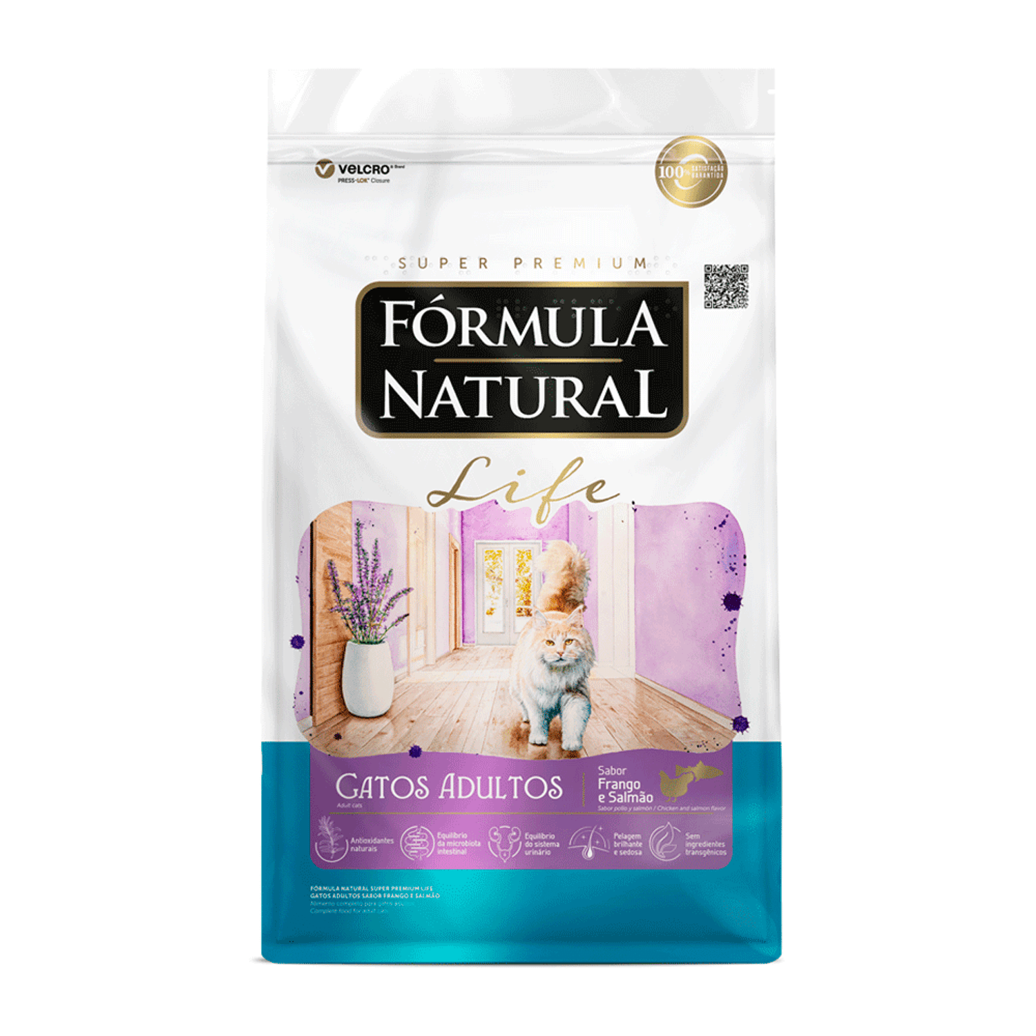 Racao-Formula-Natural-Life-Gatos-Adultos-Frango-e-Salmao-7-kg-frente