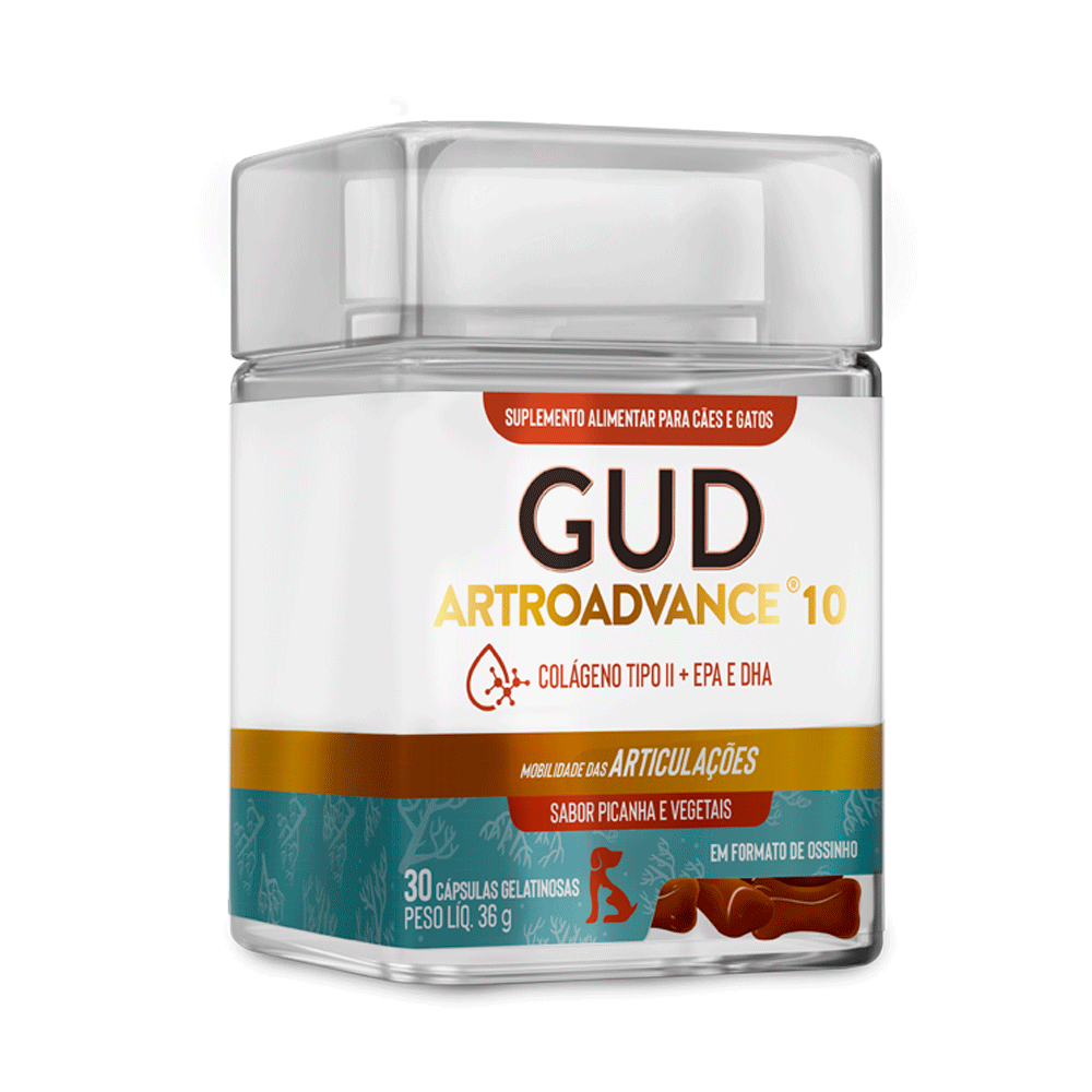 Suplemento Alimentar Gud Artroadvance 10 para Cães e Gatos