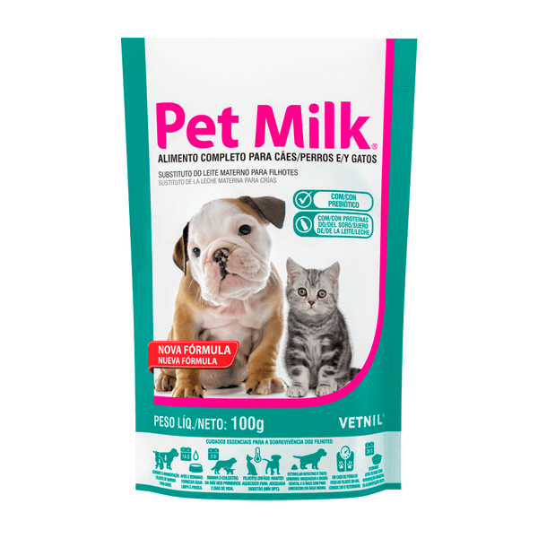 Pet Milk Vetnil – Leite Substituto para Filhotes de Cães e Gatos 100 g