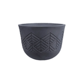 Vaso Tribo Redondo Japi Preto Ardósia 33 cm