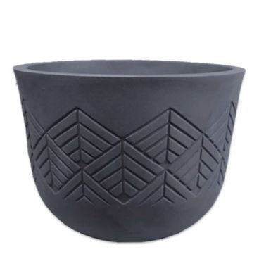 Vaso Tribo Redondo Japi Preto Ardósia 52 cm
