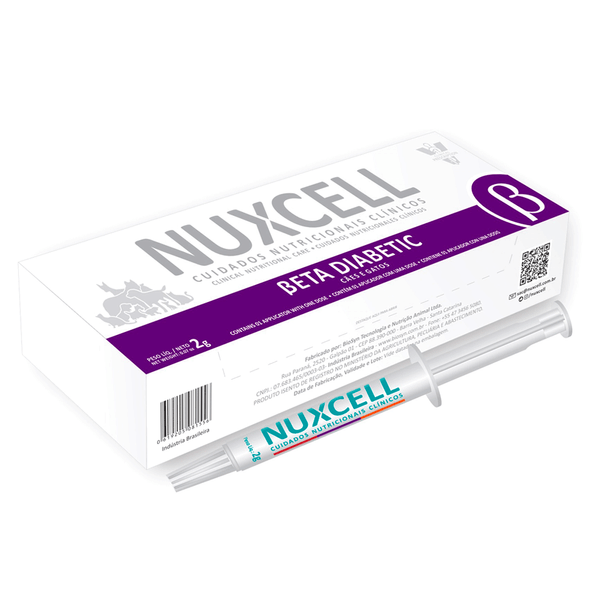 Suplemento Nuxcell Beta Diabetic para Cães e Gatos 2 g
