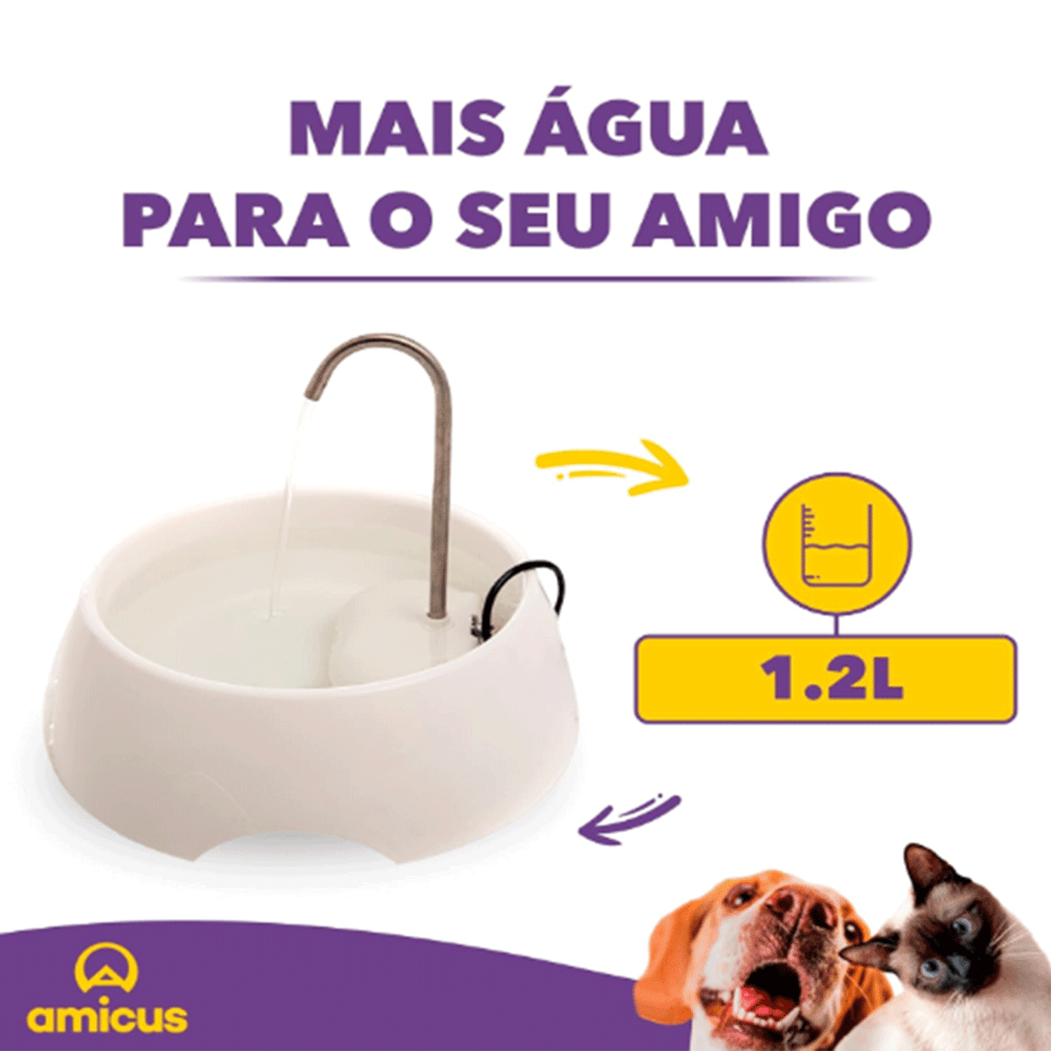 Fonte-Bebedouro-Aqua-Mini-Amicus-Bivolt-Azul-capacidade-