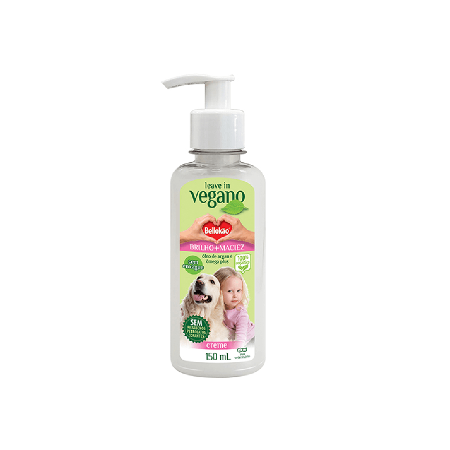 Embalagem Leave-In Termoativo Brilho e Maciez Bellokão Vegano 150 ml