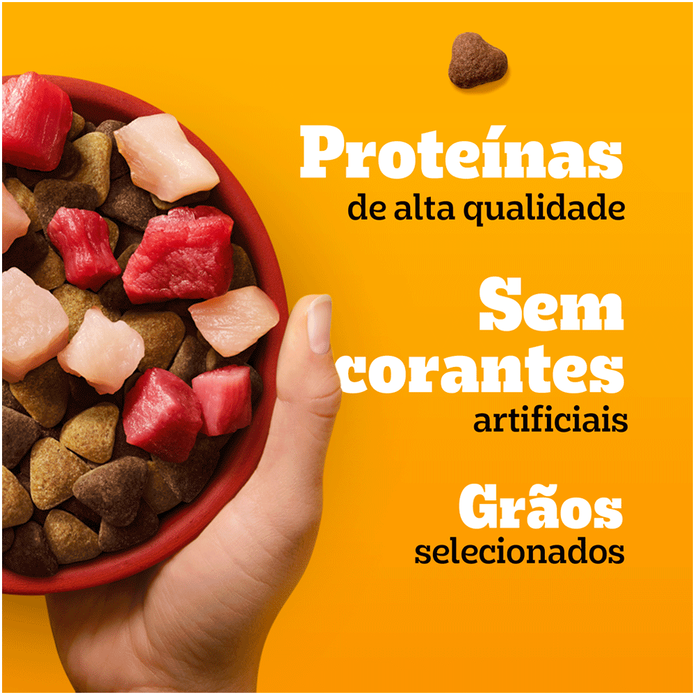 Ração Pedigree Cães Adultos Raças Médias e Grandes Carne, Frango e Cereais