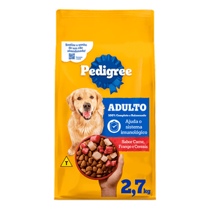 Ração Pedigree Cães Adultos Raças Médias e Grandes Carne, Frango e Cereais