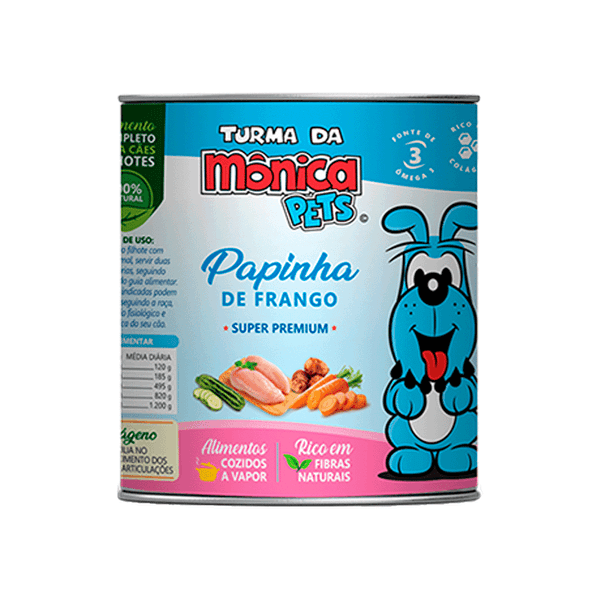 Ração Úmida Turma da Mônica Cães Papinha de Frango 280 g