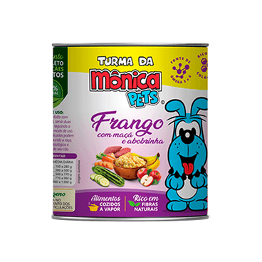 Ração Úmida Turma da Mônica Cães Frango com Maçã e Abobrinha 280g