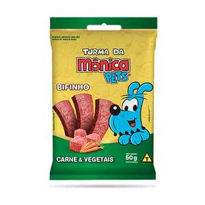 Bifinho Turma da Mônica Cães Adultos Carne e Vegetais - 50g