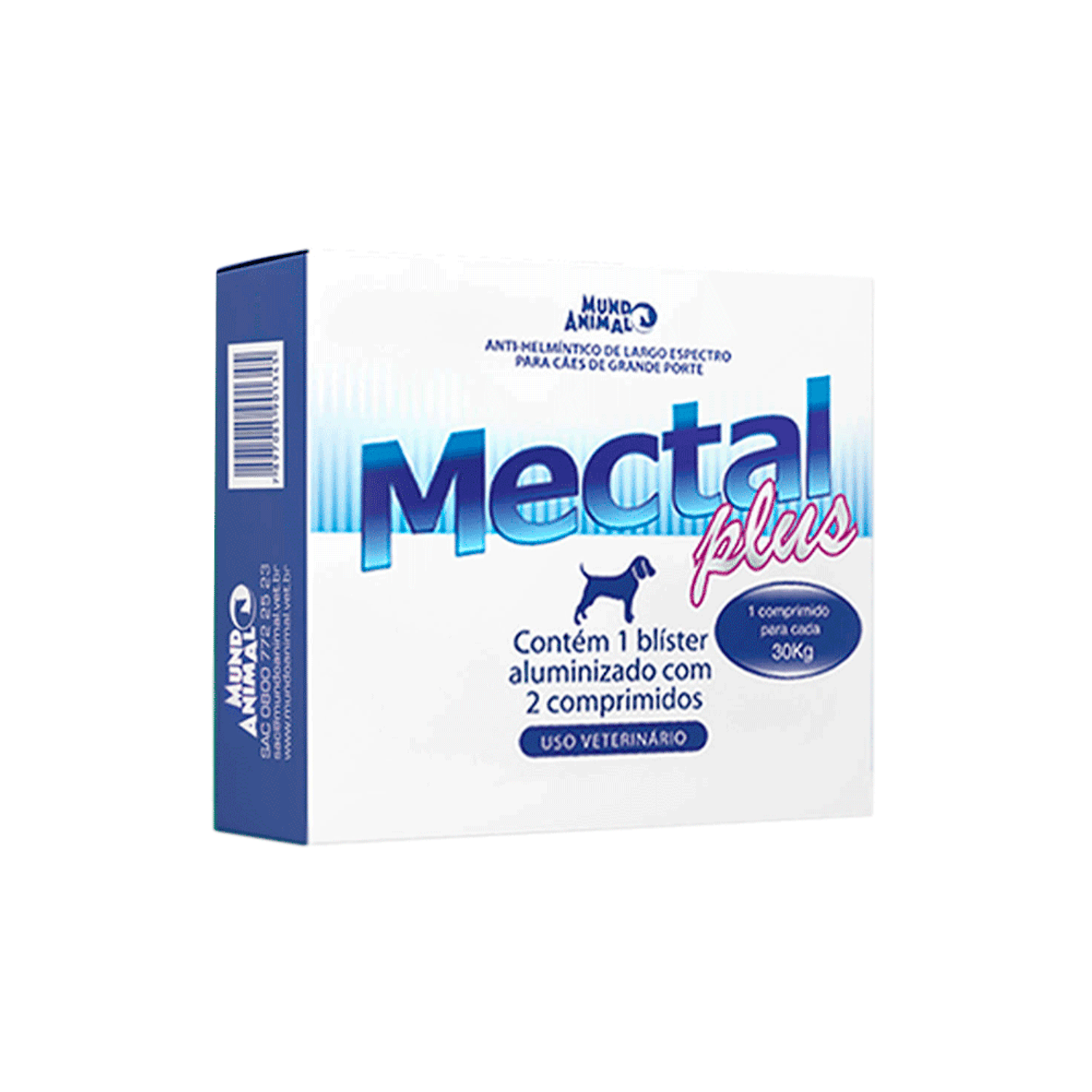Mectal Cães 30kg Mundo Animal