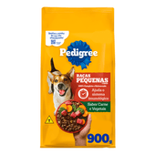 Ração Pedigree Cães Adultos Raças Pequenas e Minis Carne e Vegetais 900g