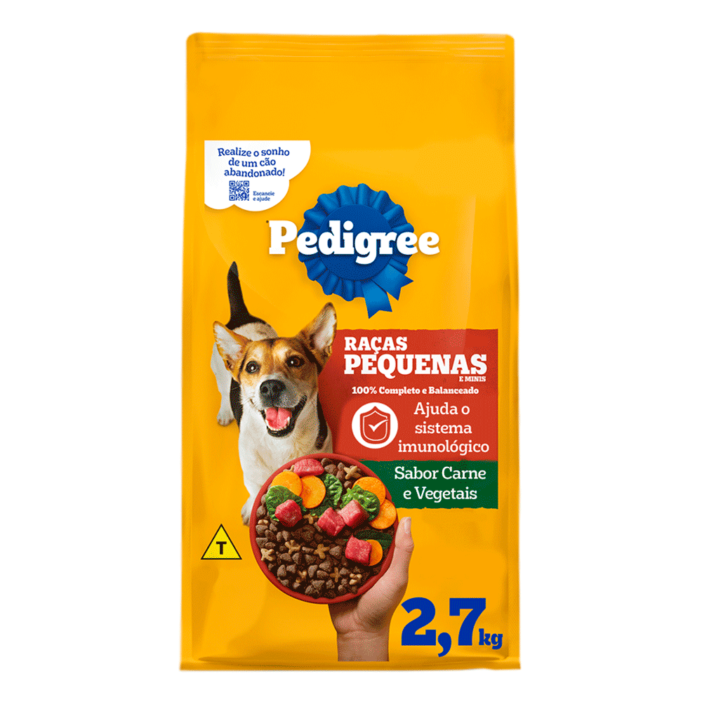 Ração Pedigree Cães Adultos Raças Pequenas e Minis Carne e Vegetais