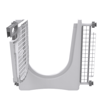 Portão de Segurança Keepo Plast Pet Cinza e Taupe frente aberto