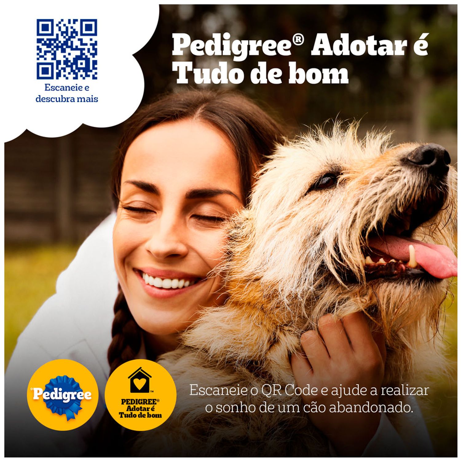 Ração Pedigree Cães Filhotes Carne Frango e Cereais 900g adotar é amor
