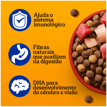 Ração Pedigree Cães Filhotes Carne Frango e Cereais 10,1kg beneficios