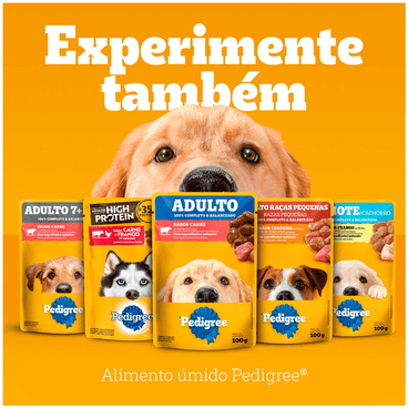 Ração Pedigree Cães Filhotes Carne Frango e Cereais 10,1kg sabores sachês