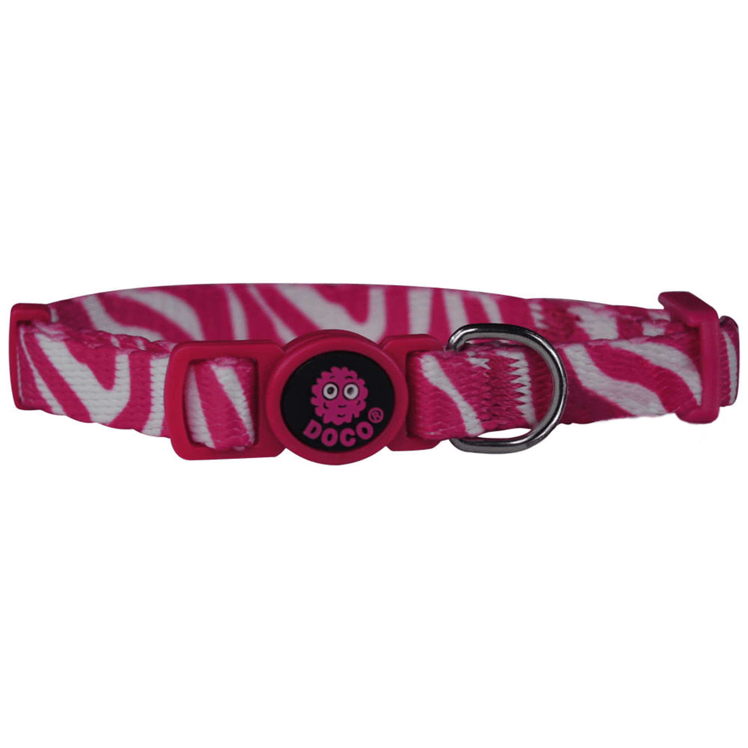 Coleira Gatos Doco Zebra Rosa