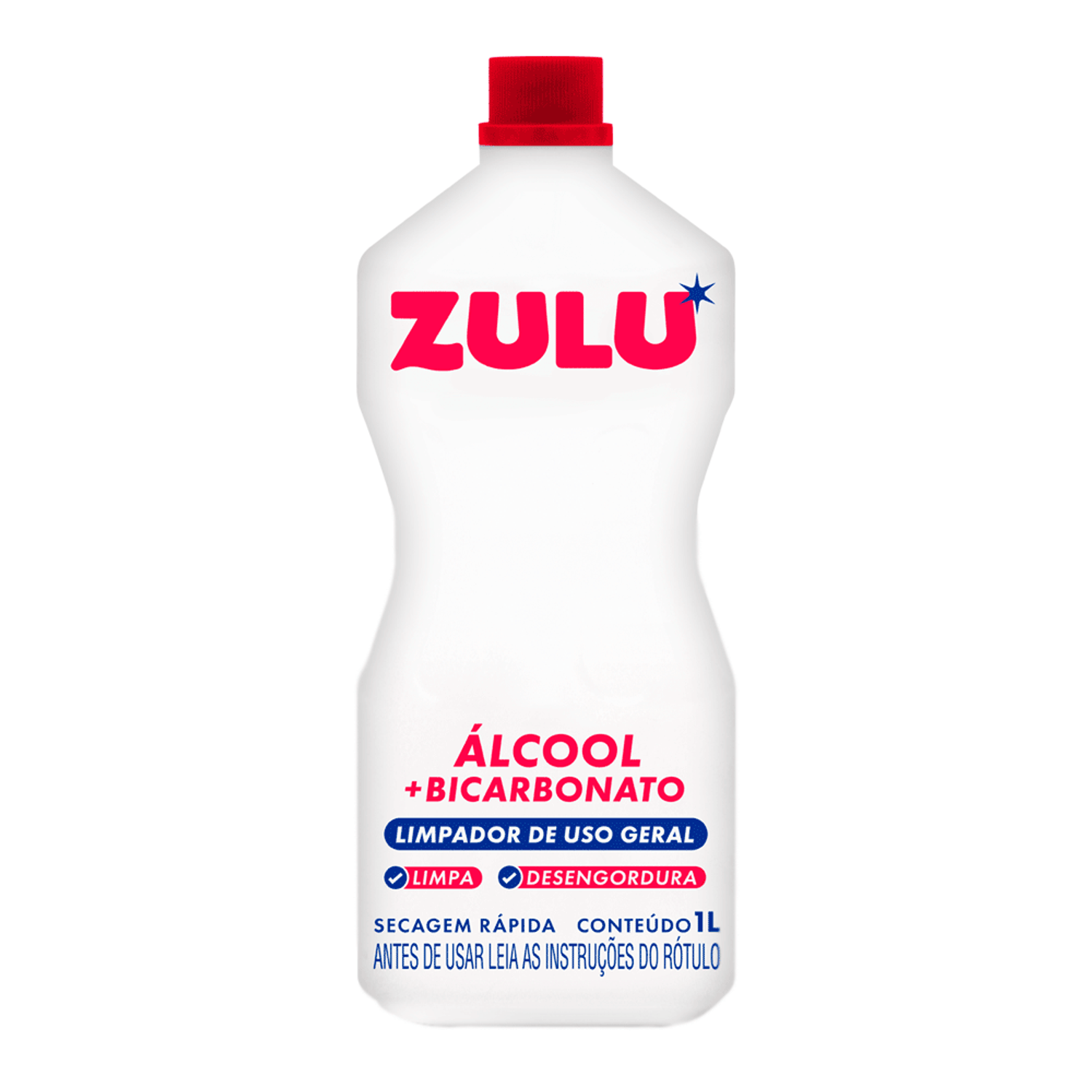 Álcool Líquido com Bicarbonato Zulu Tradicional 1L