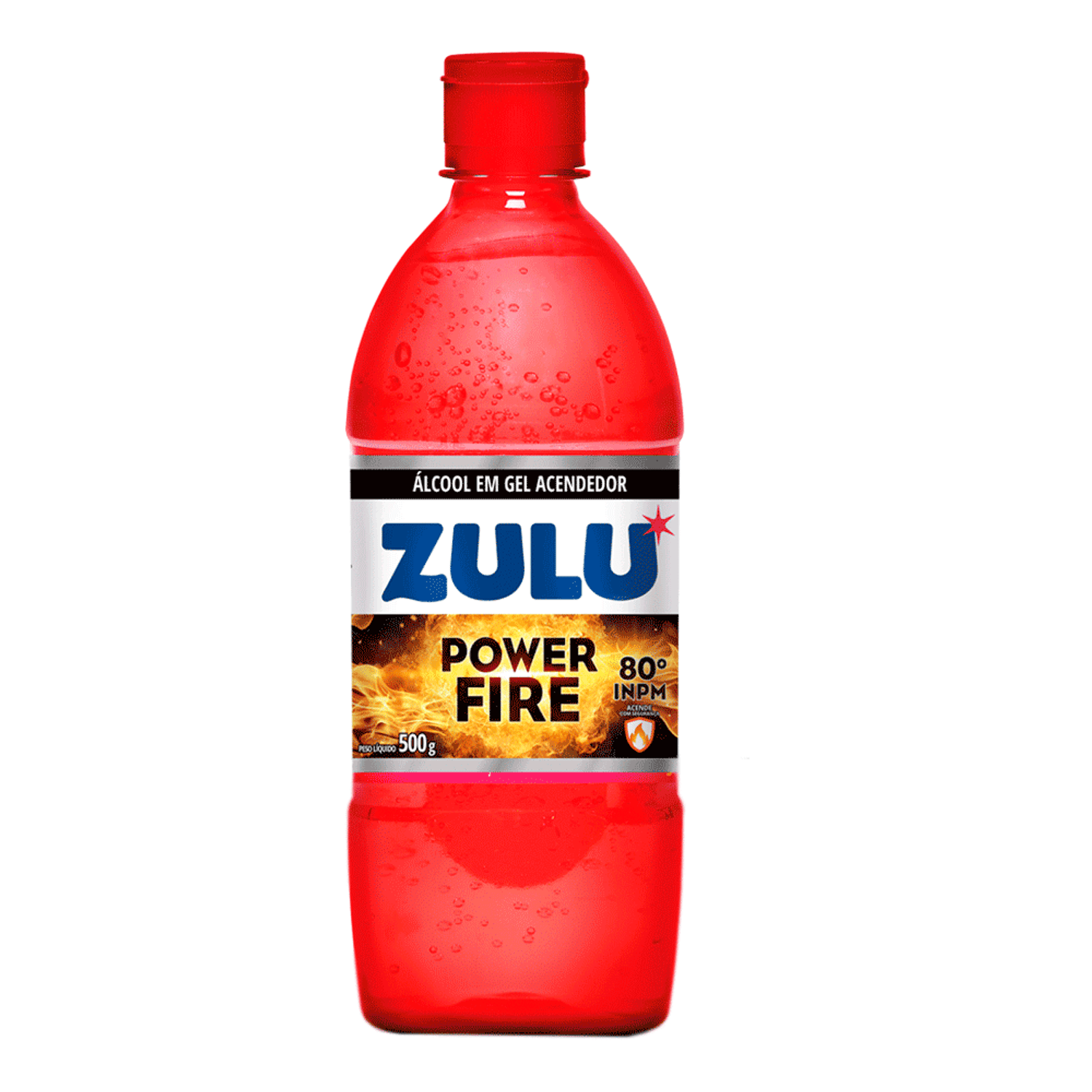 Álcool Gel Etílico Acendedor Zulu Power Fire 500ml