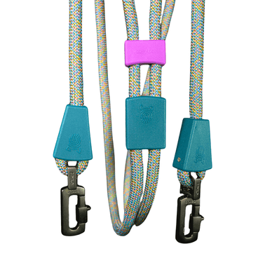 Guia Dupla de Corda com Ajuste de Punho 120cm Zaylo Cinza Mix Detalhes do Mosquetão