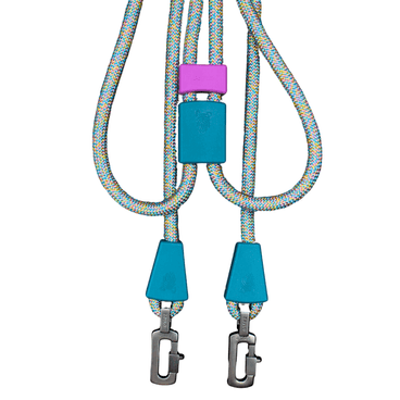 Guia Dupla de Corda com Ajuste de Punho 120cm Zaylo Cinza Mix Detalhes