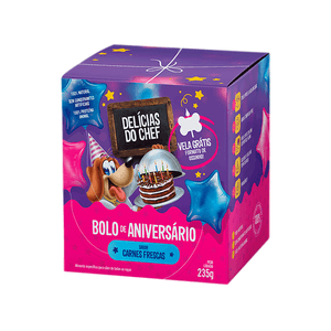 Bolo de Aniversário Delícias do Chef Carnes Frescas - 235g