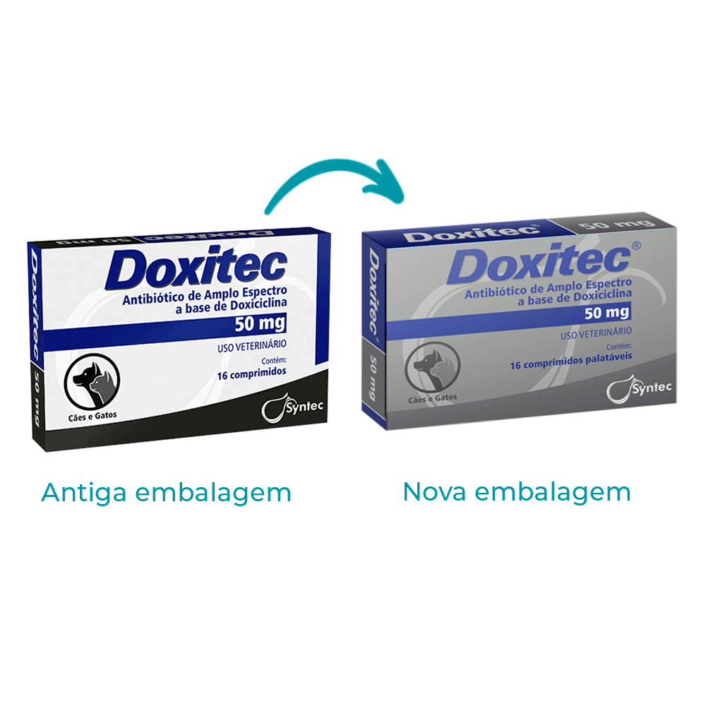 Doxitec 50mg Antibiótico para Cães e Gatos