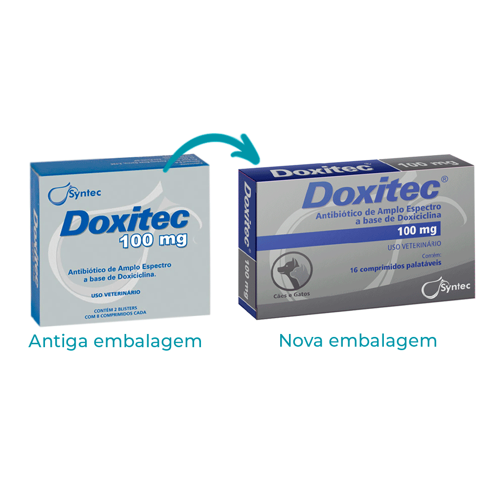 Doxitec 100mg Antibiótico para Cães e Gatos