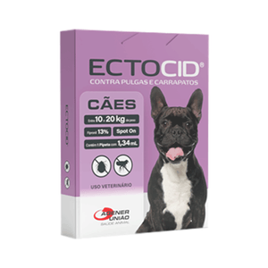 Ectocid Spot On Cães de 10 a 20kg Antipulgas e Carrapatos - 1 pipeta