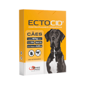 Ectocid Spot On Cães acima de 40kg Antipulgas e Carrapatos - 1 pipeta
