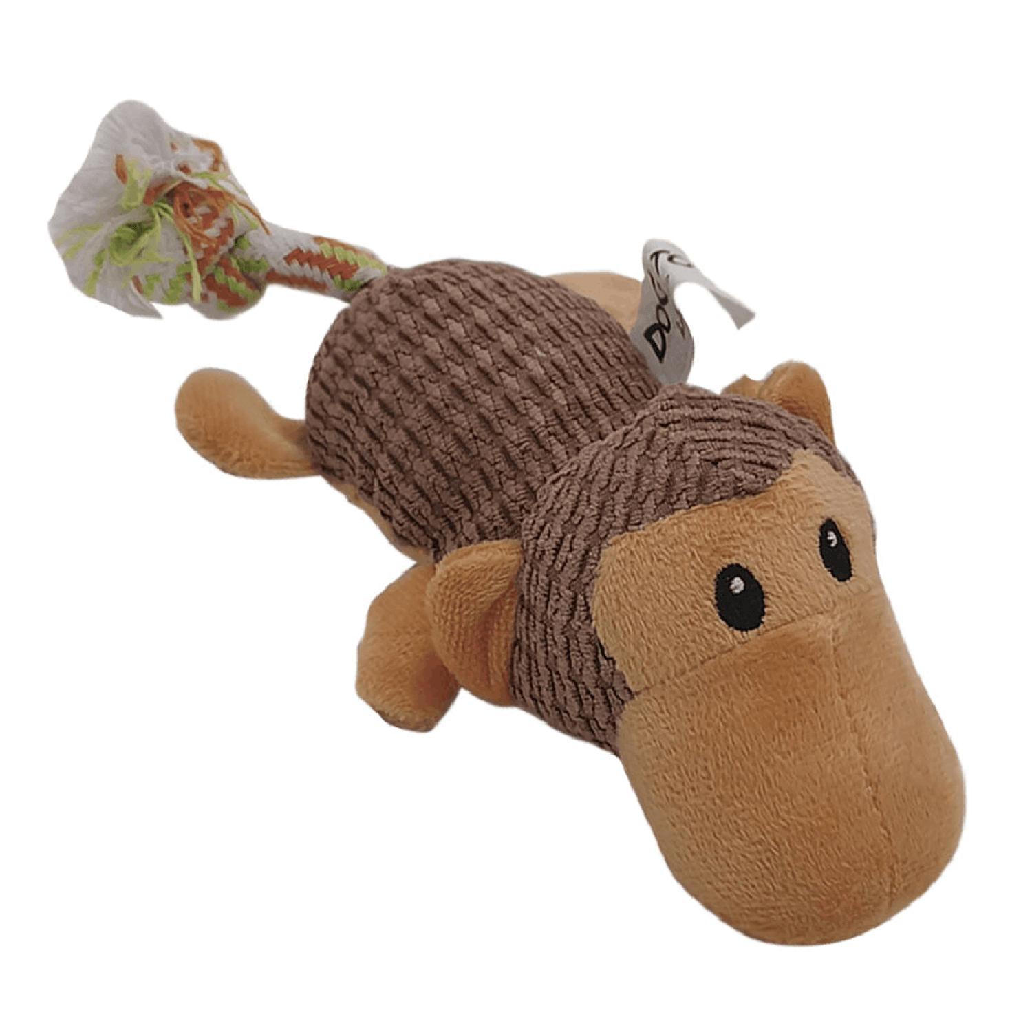 Brinquedo Pelúcia Macaco Marrom Claro Com Corda