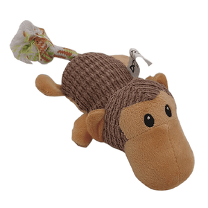 Brinquedo Pelúcia Macaco Marrom Claro Com Corda Savana - Único