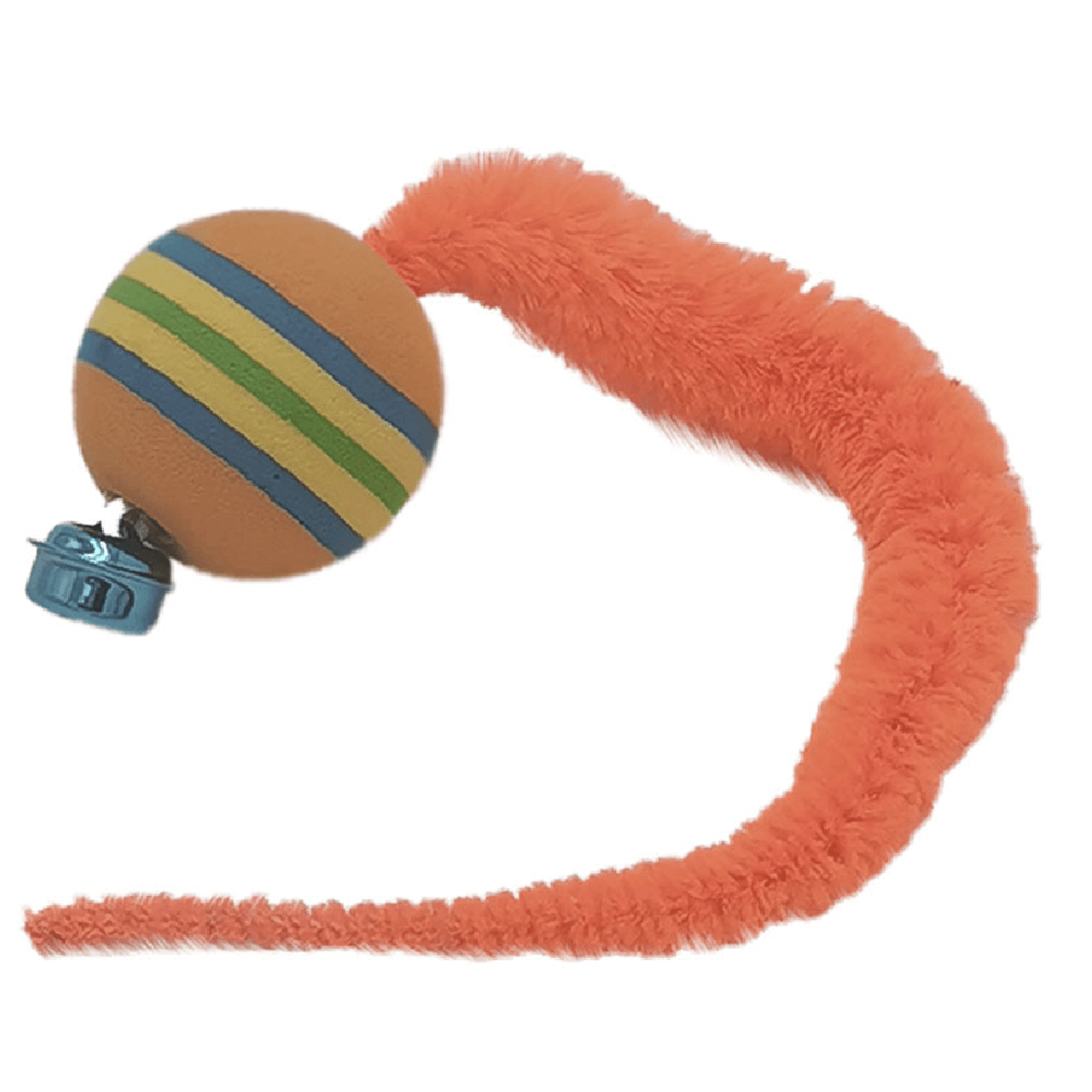 Brinquedo Bola com Guizo e Calda Laranja para Gatos