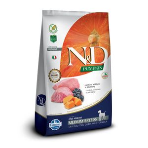 Ração N&D Pumpkin Cães Adultos Raças Médias Cordeiro
