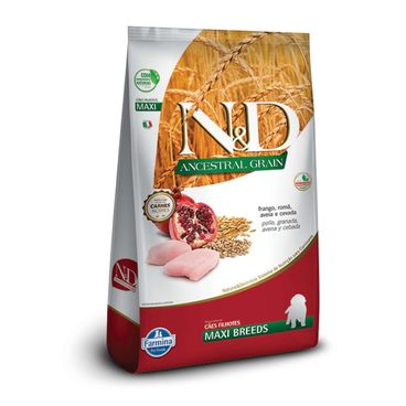 Ração N&D Ancestral Grain Cães Puppy Maxi Frango