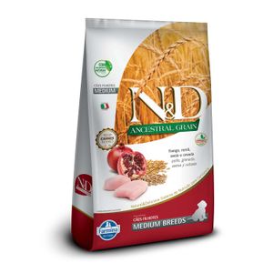 Ração N&D Ancestral Grain Cães Puppy Medium Frango