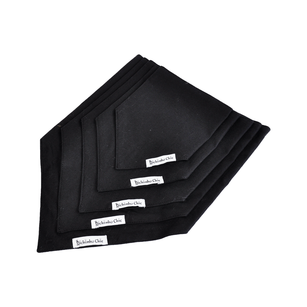Bandana Básica Preta Bichinho Chic