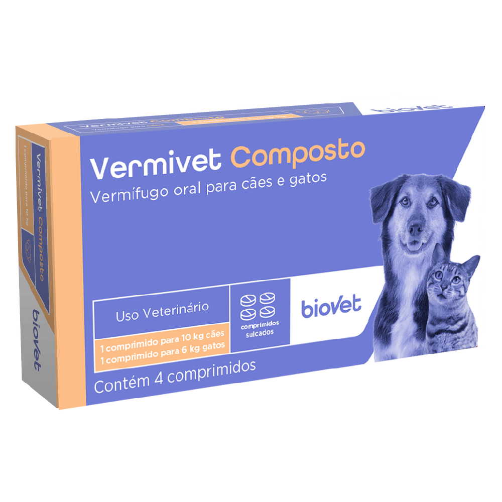 Vermífugo Vermivet Composto 600 mg Biovet