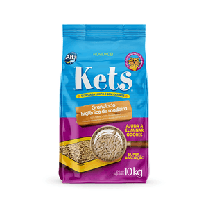 Granulado Higiênico Kets Madeira para Gatos - 10 kg