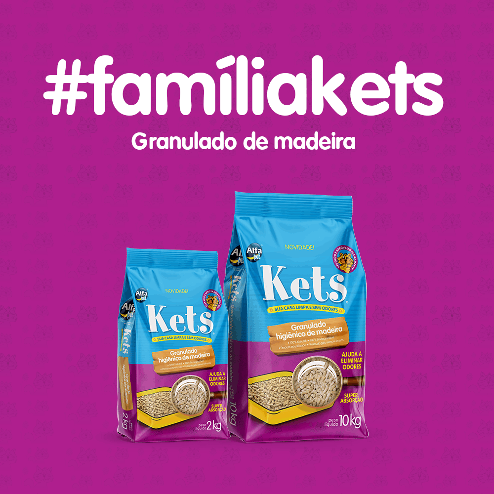 Granulado Higiênico Kets Madeira para Gatos