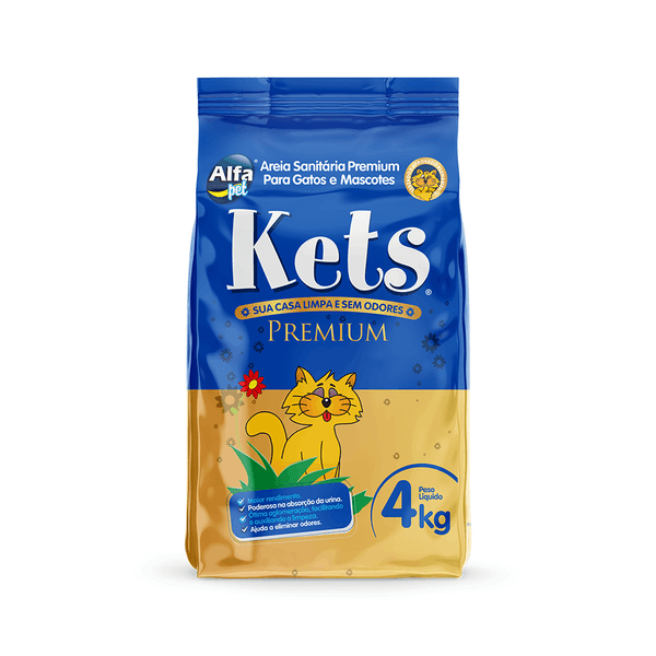 Areia Higiênica Kets Premium Alfa Pet 4 kg
