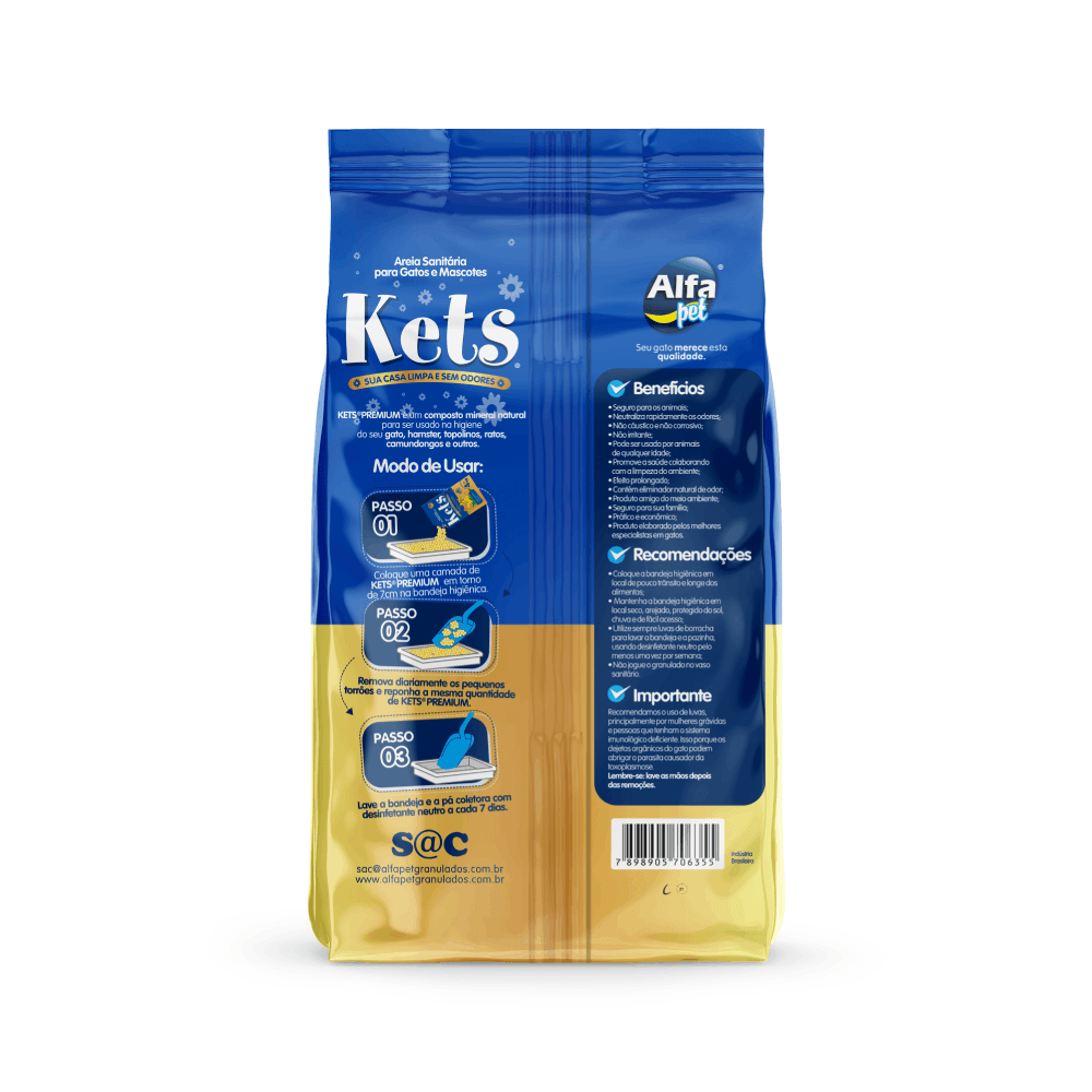 Areia Higiênica Kets Premium Alfa Pet