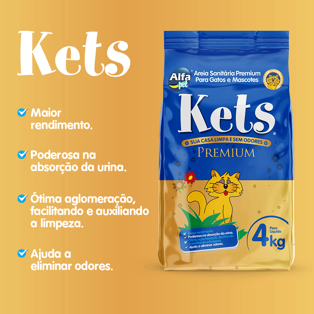 Areia Higiênica Kets Premium Alfa Pet