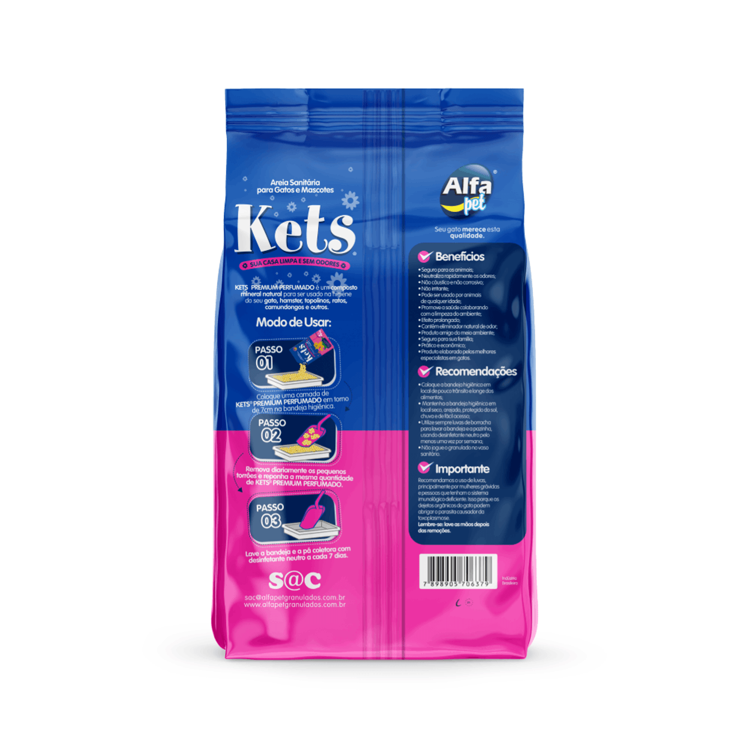Kets perfumada Verso da Embalagem