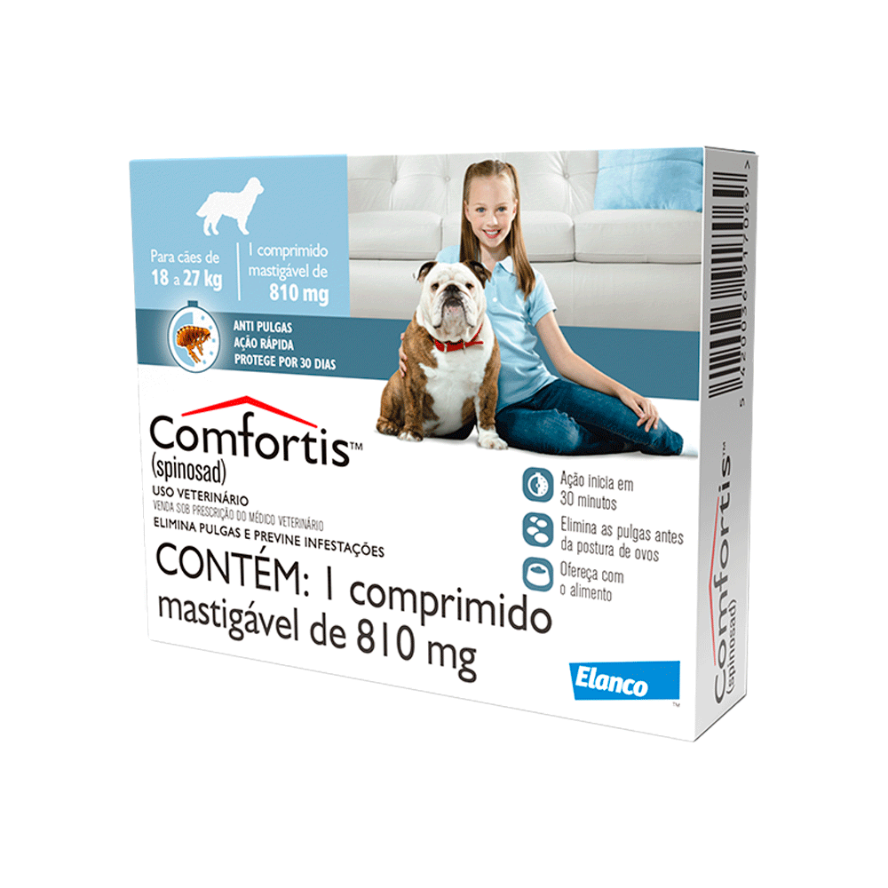 Antipulgas Comfortis 810 mg Cães de 18 a 27kg