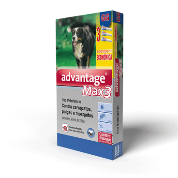Antipulgas Advantage Max3 Cães mais de 25kg - embalagem econômica