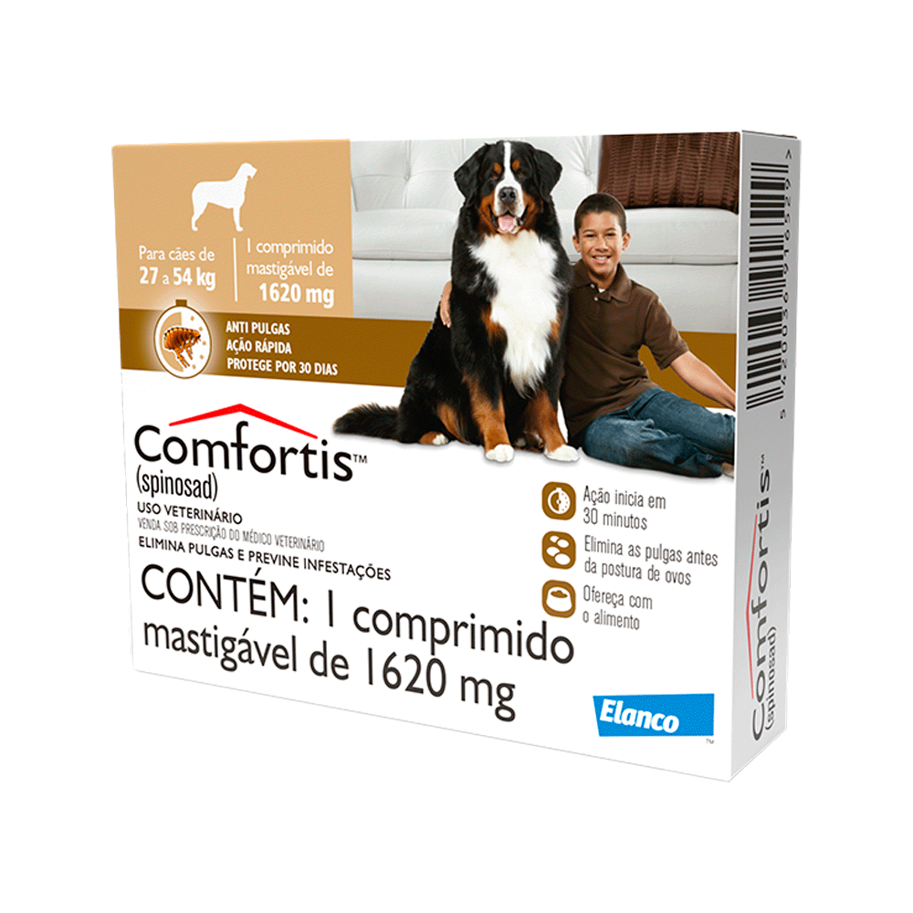 Antipulgas Comfortis 1620 mg Cães de 27 a 54kg